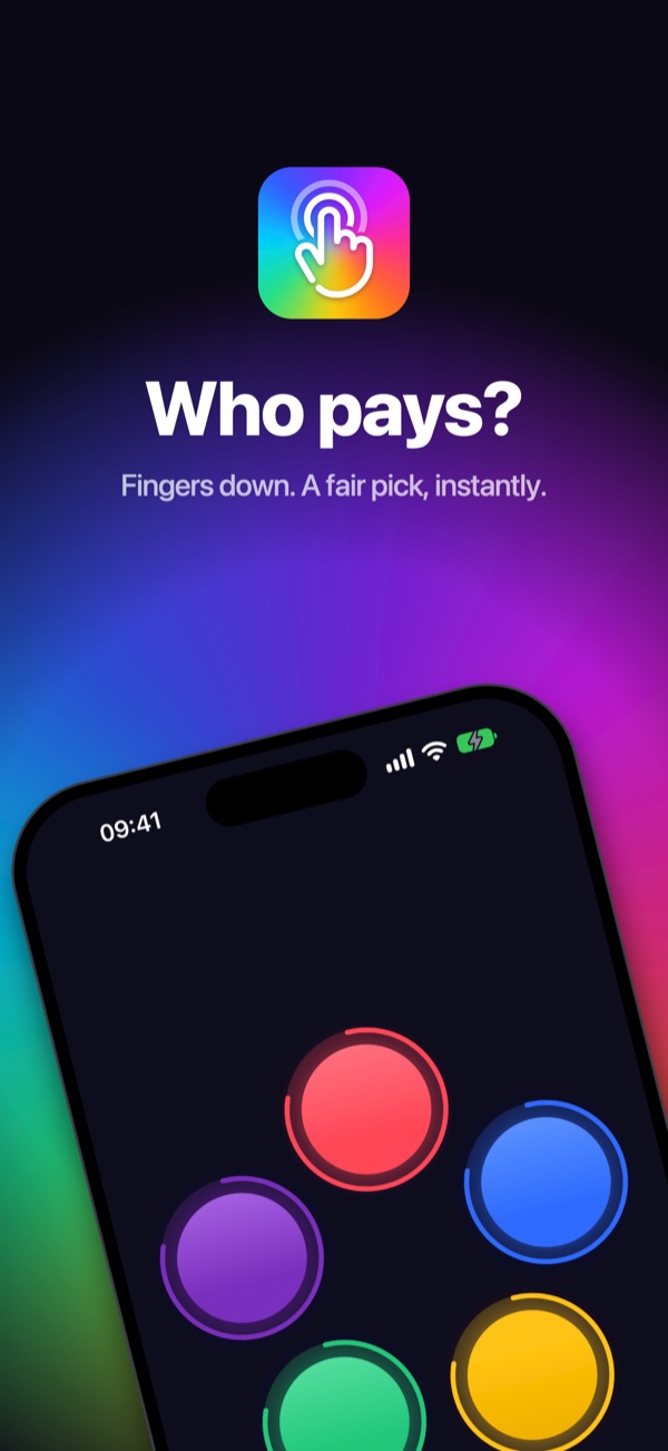 Who pays? — Fingers down. A fair pick, instantly.